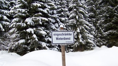 Eingeschränkter Winterdienst